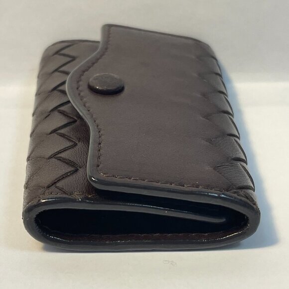Bottega Veneta Intrecciato Leather Key Case Dark Brown - Preowned - Picture 3 of 9